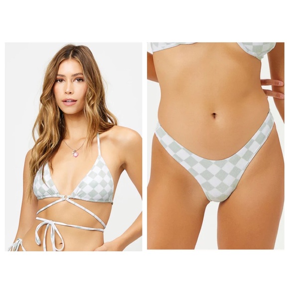 Frankie’s Hypebeast Diamond Velvet Bikini Set, Tatum Top & Katarina Bottom, NWT - Picture 3 of 15
